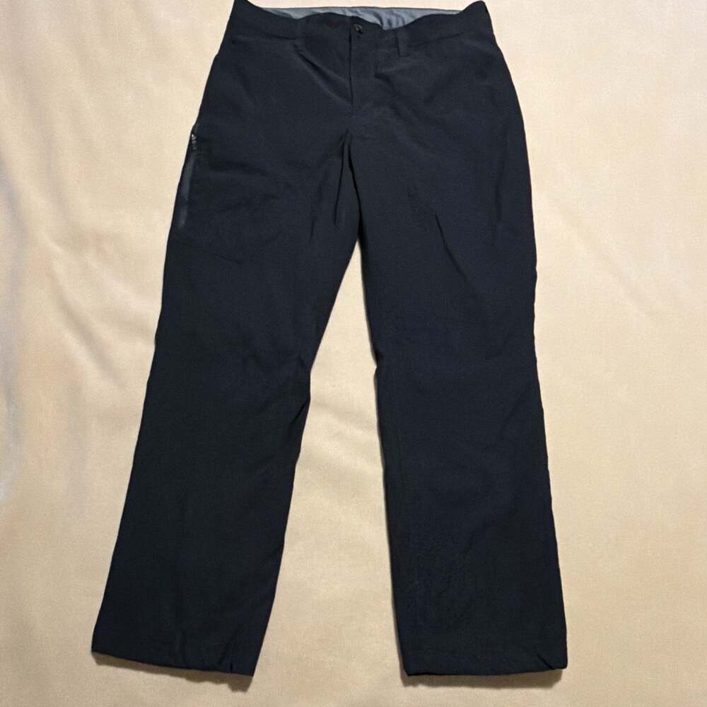 Eddie Bauer Men's Fleece Lined Tech Pants Black 34x30 Straight Regular Fit READ